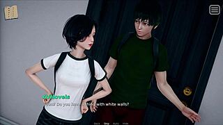 I can't believe my bully is now my lover, and we're playing games with my small 18+ tits