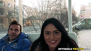 Public Babe Enjoys Cum in Mouth Outdoors