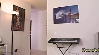 kumalott - hot blonde with natural tits rides sybian and gets pounded hard.