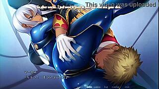 english subbed anime scene with big breasted soldier