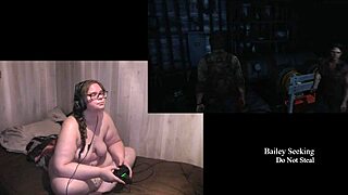 naked brunette bbw plays last of us part 2