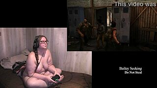 naked brunette bbw plays last of us part 2