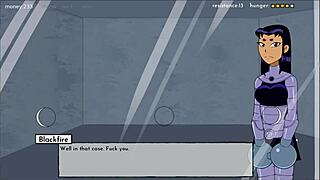 Raven gives handjob in 18titans