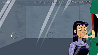 Raven gives handjob in 18titans