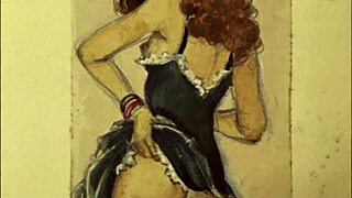 vintage erotic illustration brings back steamy retro vibes in anime style