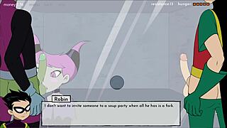 Raven gives handjob in 18titans