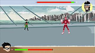 Raven gives handjob in 18titans