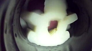 Exploring deep inside my fleshlight with a messy creampie