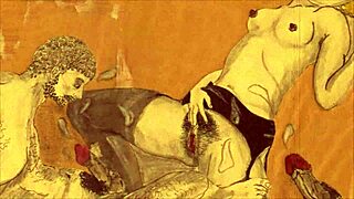 vintage erotic illustration brings back steamy retro vibes in anime style