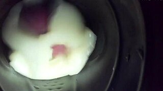 Exploring deep inside my fleshlight with a messy creampie