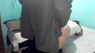 We had sex doggystyle on a cold day in the twin bed