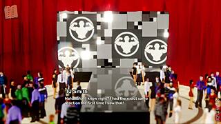 Exploring the inn in a captivating anime game adventure