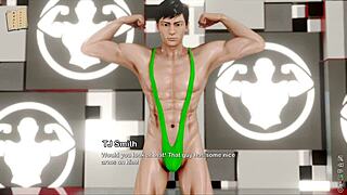 Exploring the inn in a captivating anime game adventure