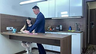 stepsister caught with a dildo - she lets me cum in her tight ass hole