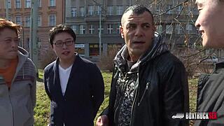 beautiful rebeca sharon gets cumshot on her big ass in public, oops didnt mean to show evrything