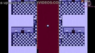 Is she really just bathing, or is there more in 勇者羅依的婚禮02 cartoon scene?