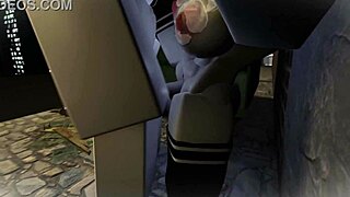 Kyller Sucking Hard in a Dark Alley with Intense 3D Cartoon Action