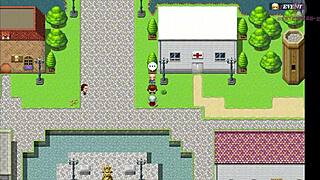 Is she really just bathing, or is there more in 勇者羅依的婚禮02 cartoon scene?