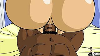 2D and 3D MILF takes big black cock in every hole