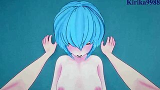 Rei Ayanami and Asuka Langley Soryu in Intense POV Hentai Action