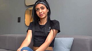 Hey, this hot Brazilian babe rides big cock at the casting call to show off her skills.