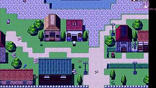 Is she really just bathing, or is there more in 勇者羅依的婚禮02 cartoon scene?