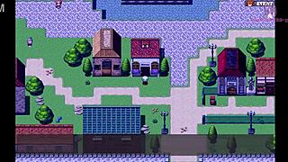 Is she really just bathing, or is there more in 勇者羅依的婚禮02 cartoon scene?