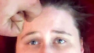 Amateur Gets Face Cum Dumped