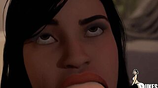 2D and 3D MILF takes big black cock in every hole