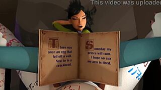 3dgspot - Horny Brunette Deepthroats Big Cock in 3D Cartoon