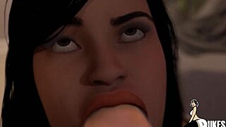 2D and 3D MILF takes big black cock in every hole