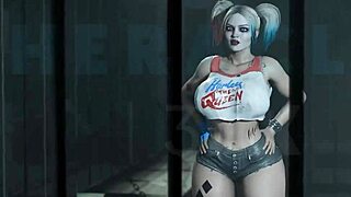 harley quinn gets fucked by big monster cock in hentai