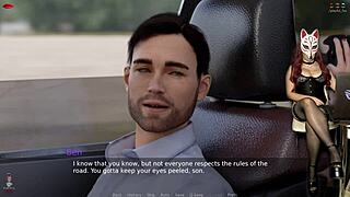 Hey, check out gamer girl Ms. Denvers in stockings and see-through bra!