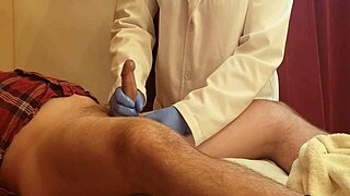 Urologist Sessions Part 2: Massage Turns into Handjob and Masturbation.