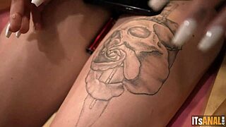 Joey White takes 10 inches deep in her ass intensely