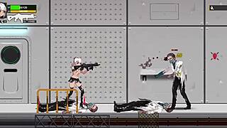 Massive hentai cock slams into big anime tits hard.