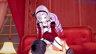 hyakumantenbara salome in intense scene - nijisanji vtuber hentai.