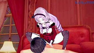 hyakumantenbara salome in intense scene - nijisanji vtuber hentai.