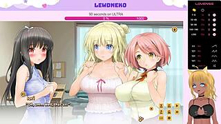 Vtuber Lewdneko Plays Love Cubed Part 4 With Big Tits