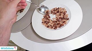 busty step sister cumshot on cereal