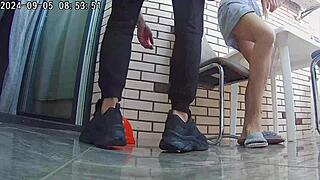 real cheating wife sneaks anal with builders during house repairs.