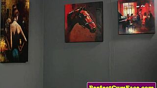 Can You Believe This British Skank Gets Facialized After Cocksucking In Heels?