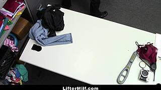 i caught this blonde milf stealing lingerie and punished her