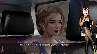 Hey, check out gamer girl Ms. Denvers in stockings and see-through bra!