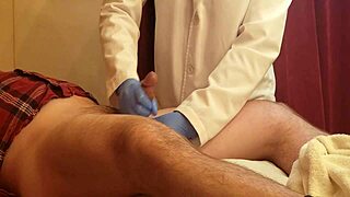 Urologist Sessions Part 2: Massage Turns into Handjob and Masturbation.