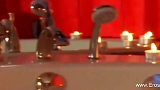 Gay man gropes himself during massage