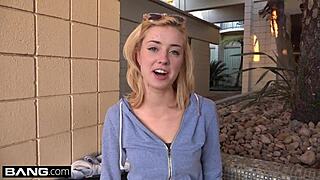 Haley Reed Gives Sloppy Blowjob to Producer Outdoors! Cumshot Facial in Public Group Scene!