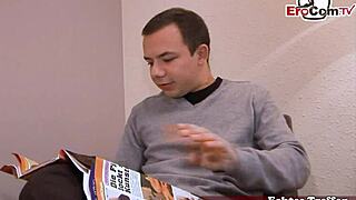 deutsche studentin teen 18+ tries sex casting with stranger and bangs him