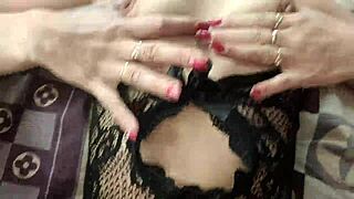 Imagine giving a blowjob and getting fucked with cum glistening on pussy