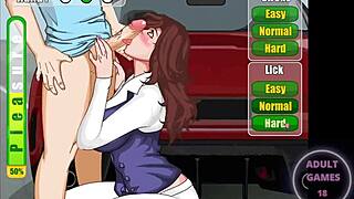 Anime Character Helps Friend On Road